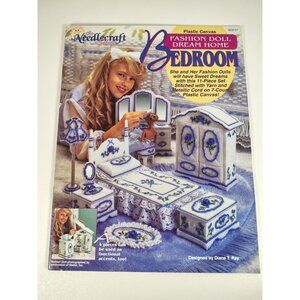 PLASTIC CANVAS FASHION DOLL DREAM HOME  BEDROOM 11 DESIGNS